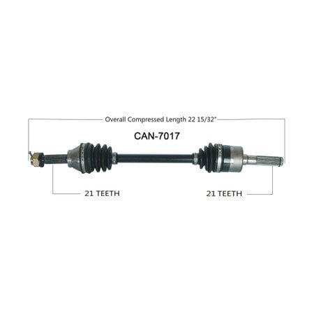 Wide Open OE Replacement CV Axle for CAN AM FRONT RIGHT TRAXTER/QUEST CAN-7017